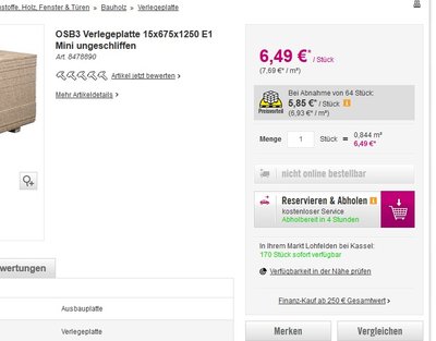 Hier bei Kassel noch 170 Stück auf Lager