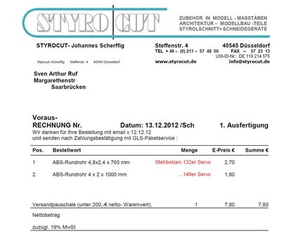 Rechnung Styrocut.jpg (199.74 KiB) 8882 mal betrachtet Bestellung bei Styrocut